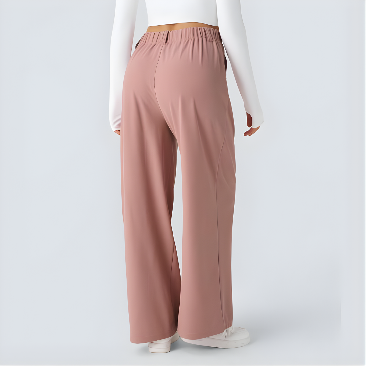 Veloura™ – Lockere Waffel-Hose mit hohem Bund