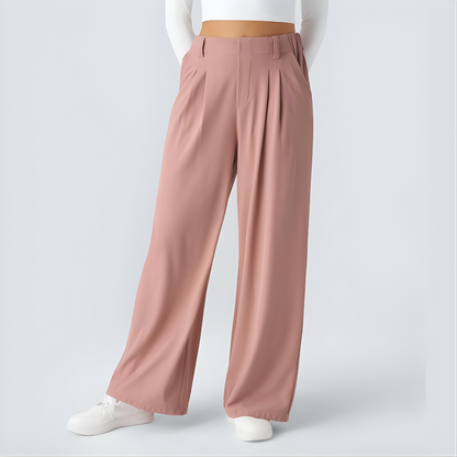 Veloura™ – Lockere Waffel-Hose mit hohem Bund