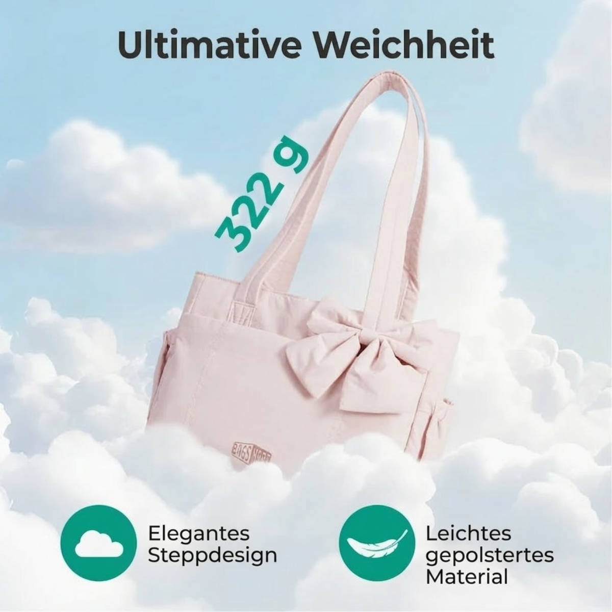 BagSmart™ Crush Bow Damen Tasche