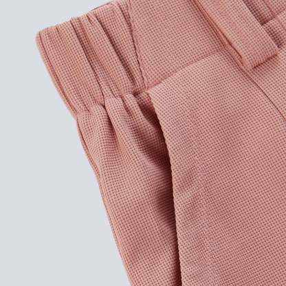 Veloura™ – Lockere Waffel-Hose mit hohem Bund