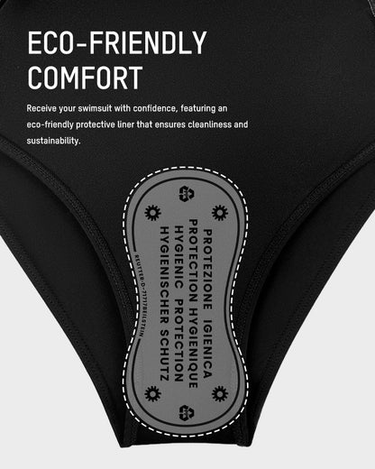 Full Coverage Retro Color Block Swimwear