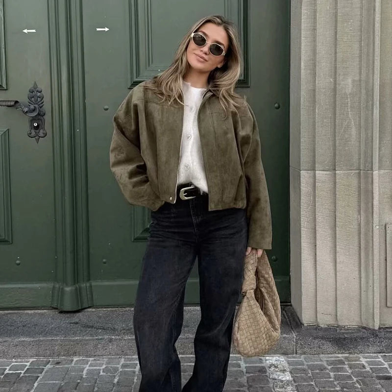 Weichlux™ – Oversize Wildlederjacke